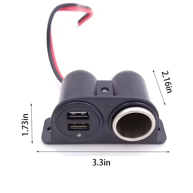 Univerzális 12/24V-os Dual USB 3.1 gyors töltő szivargyújtó Aljzat Töltő túlzott terhelés túláram védelem Kép 5