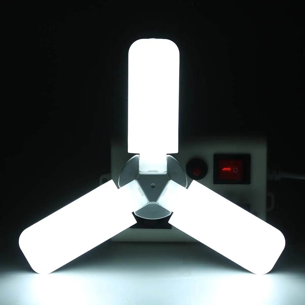 Led Izzó 20W E27 Led Lámpa Mennyezeti Ventilátor Led 130-265V Összecsukható Ipari Lámpa Penge Szög Állítható Haza Garázs Világítás Kép 3