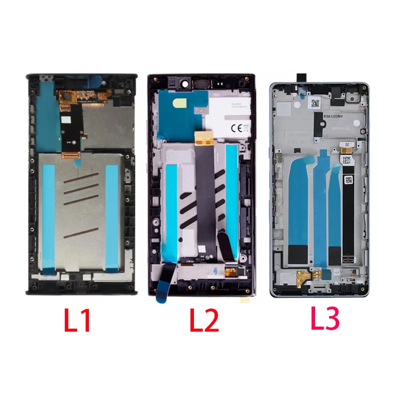 A Sony Xperia L3 L2 L1 LCD érintőképernyő Digitalizáló Szerelvény Csere Kijelző Sony L3 LCD Keret Kép 5