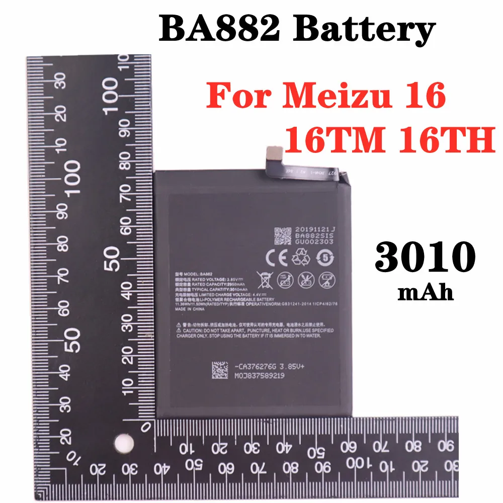 BA882 Akkumulátor Meizu 16 16TM 16. Okostelefon, Akkumulátor 3010mAh Magas Minőségű Okostelefon Volta Akkumulátorok Kép 0