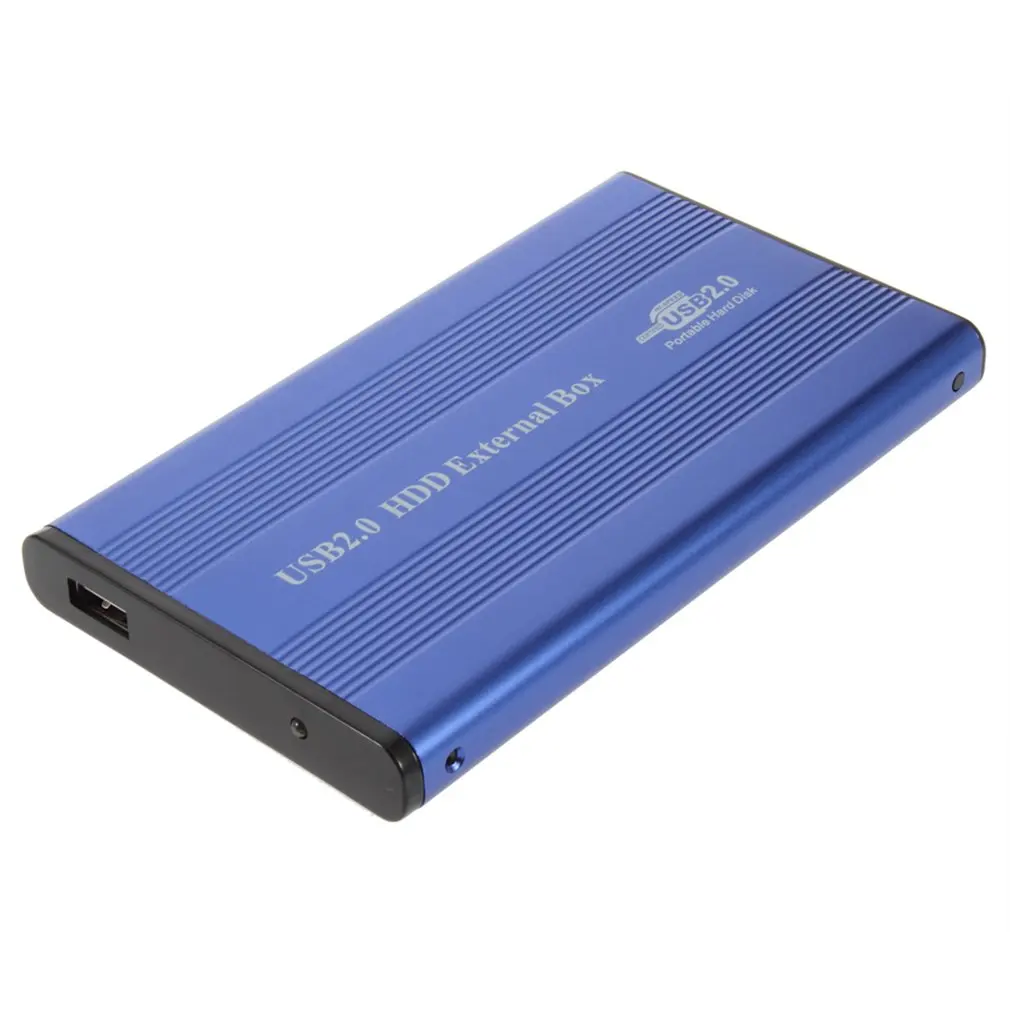 USB 2.0 2,5 HÜVELYKES Notebook IDE Kemény Vezető Burkolat Külső Esetben Alumínium-magnézium Ötvözetű Vezető Burkolat Bule Kép 1