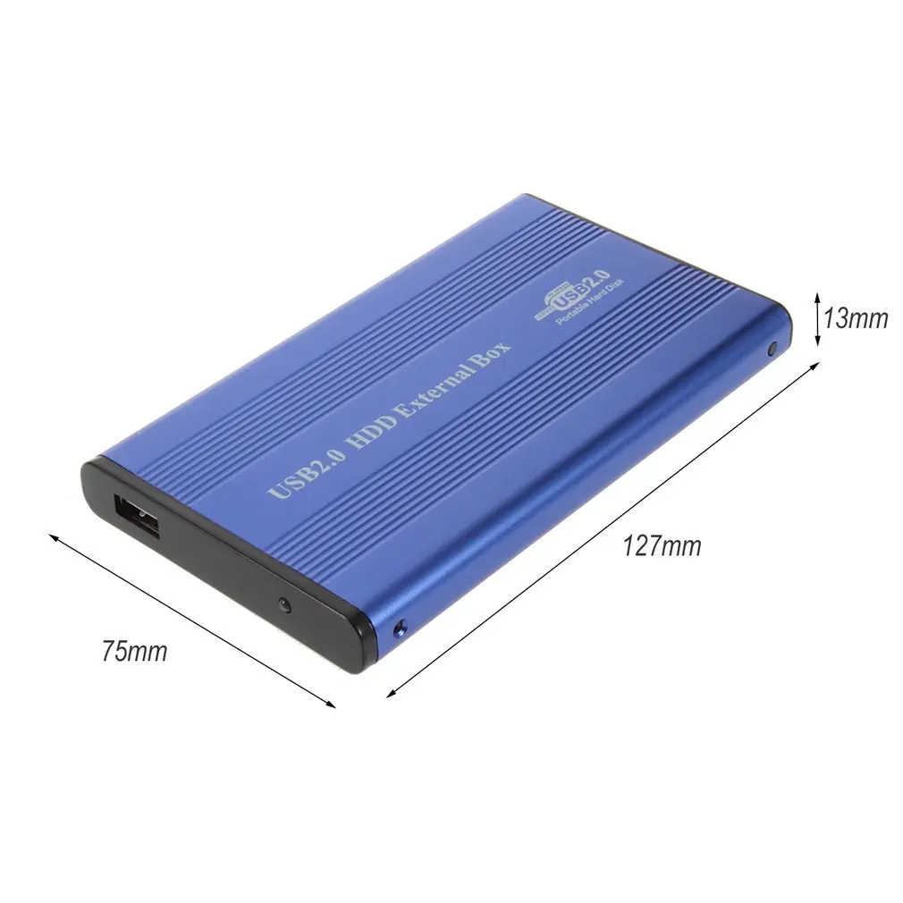 USB 2.0 2,5 HÜVELYKES Notebook IDE Kemény Vezető Burkolat Külső Esetben Alumínium-magnézium Ötvözetű Vezető Burkolat Bule Kép 5