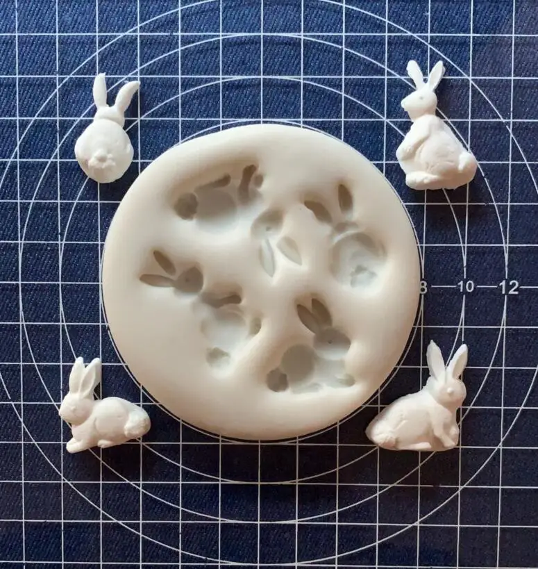 Torta Eszközök, nyúl, nyuszi, Húsvéti állat szilikon penész Díszítő Cupcake díszítő Gumpaste fondant eszköz penész Kép 0