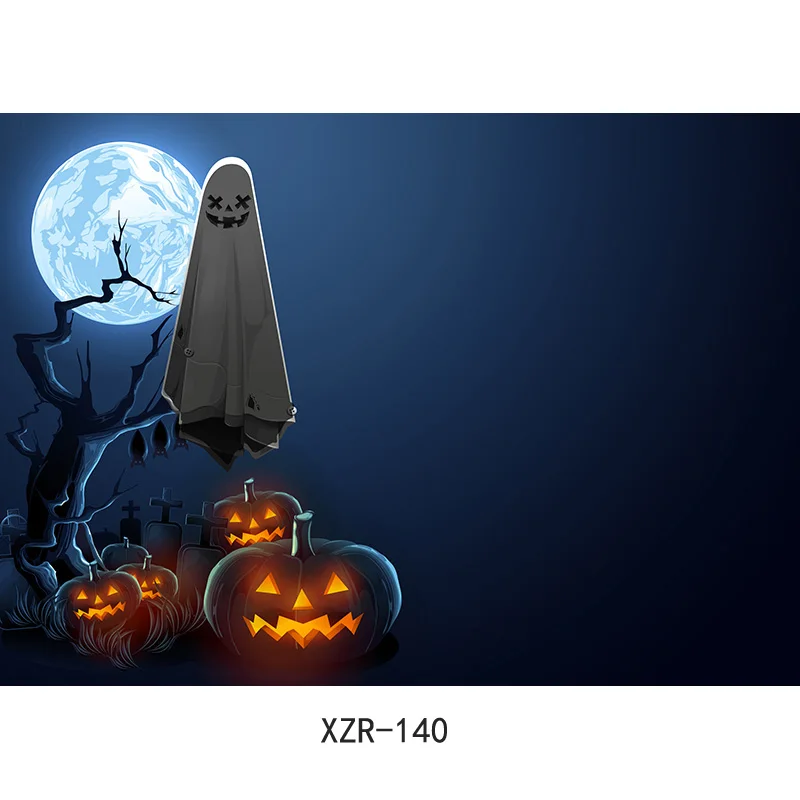 Halloween Hátteret, Tök Lámpás Kastély Erdő Hold Sírkő Baba Fotózás Hátteret Fotó Stúdió Kellékek 21802 WS-05 Kép 1