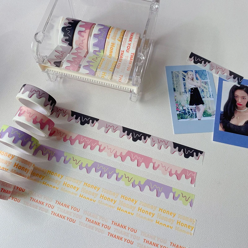 Kreatív Gradiens Szín Washi Tape Scrapbooking DIY Dekoráció Lap Tervező Szalaggal Naplót Papír Írószer Köszönöm Matrica Kép 1