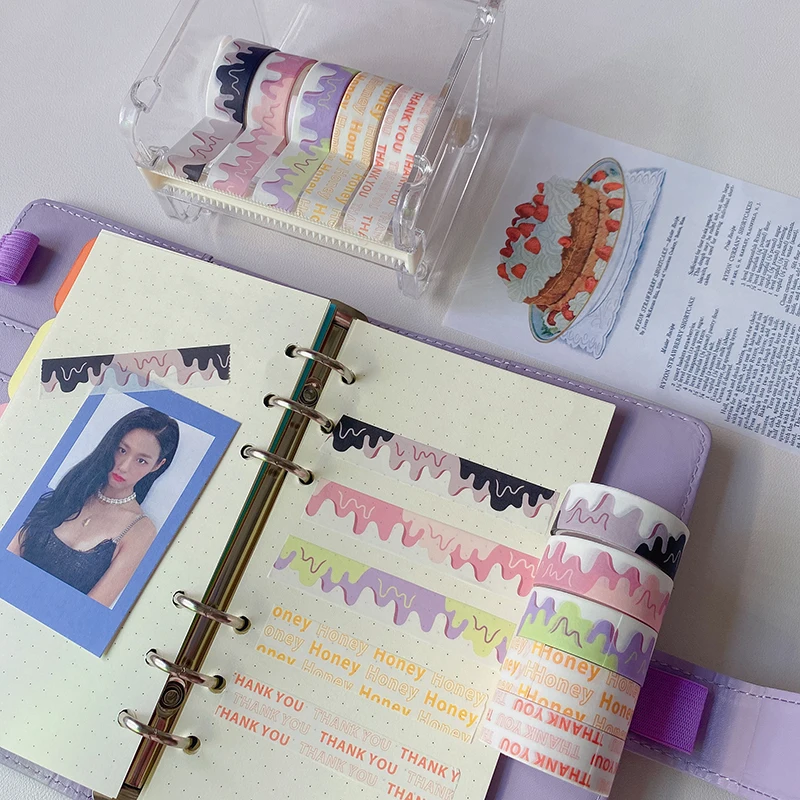 Kreatív Gradiens Szín Washi Tape Scrapbooking DIY Dekoráció Lap Tervező Szalaggal Naplót Papír Írószer Köszönöm Matrica Kép 3