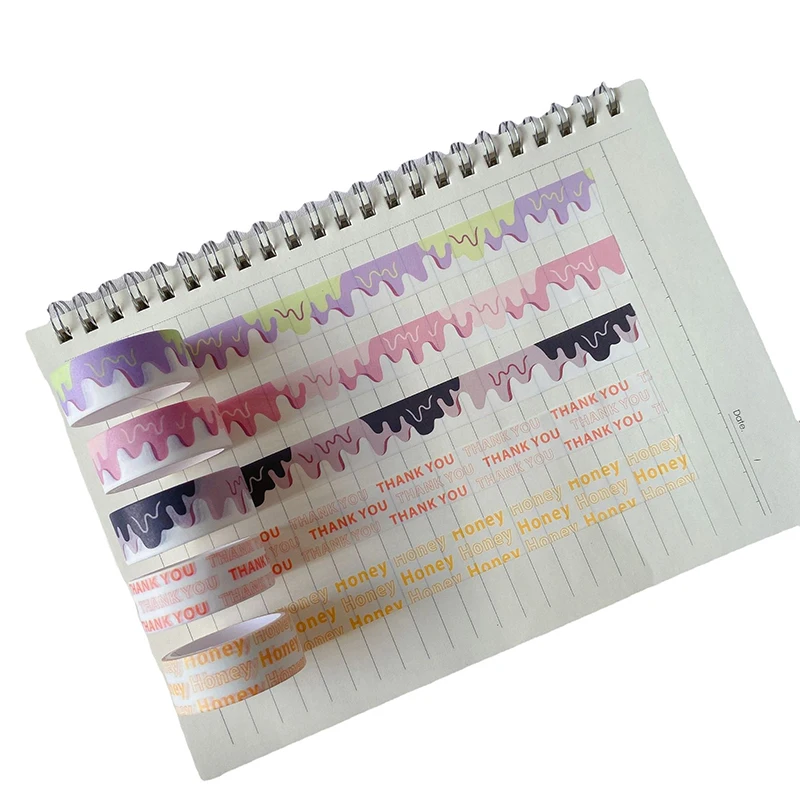 Kreatív Gradiens Szín Washi Tape Scrapbooking DIY Dekoráció Lap Tervező Szalaggal Naplót Papír Írószer Köszönöm Matrica Kép 4